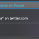 Búsqueda rápida en Safari (basta con escribir twitter + espacio para ver la opción de buscar en Twitter en lugar de Google)